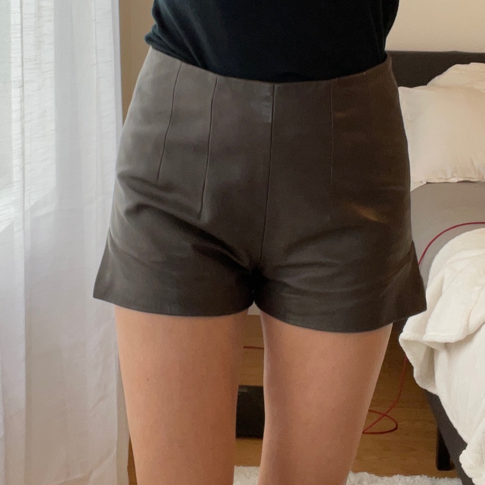Leather shorts